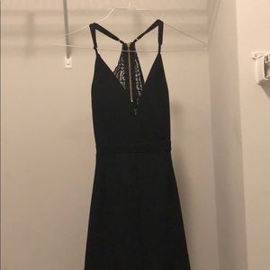 Black Jumpsuit with open lace back